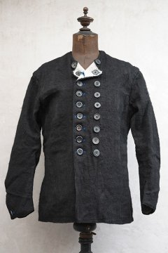 cir. early 20th c. Dutch indigo wool double breasted jacket