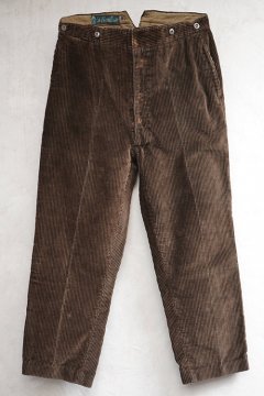 1930's brown corduroy work trousers