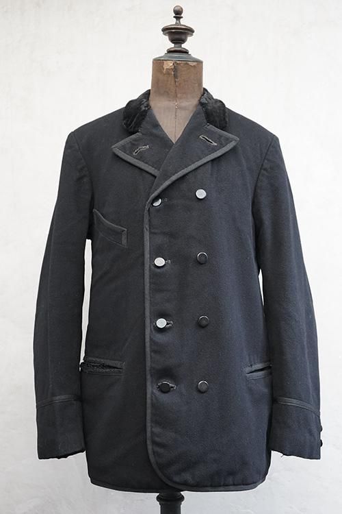 early 20th c. Dutch black wool double breasted jacket - フレンチ