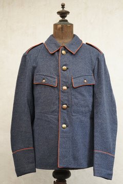 cir. 1920's-1940's navy wool swiss firefighter jacket
