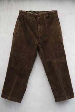 cir. 1940's brown corduroy work trousers 