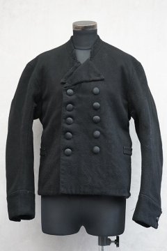 cir. early 20th c. Dutch black wool fisherman jacket small size