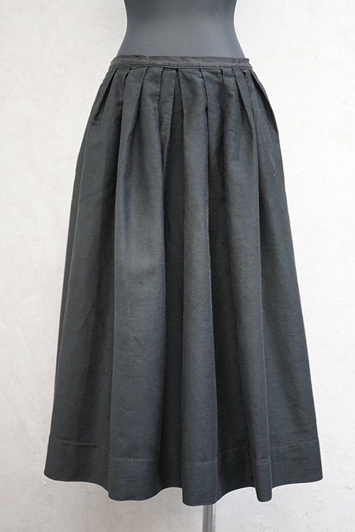 cir.1930's black moleskin skirt - フレンチ・ヴィンテージ アンティーク古着「Mindbenders and  Classics」