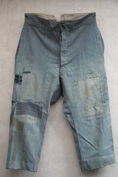 early 20th c. indigo striped work trousers 