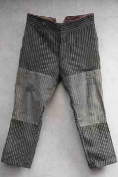 1930's-1940's striped cotton work trousers 