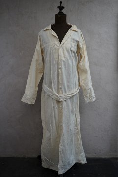 cir. mid 20th c. French military H.M. ecru cotton long coat