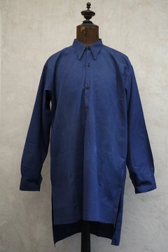 1930's navy blue cotton shirt dead stock