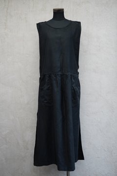 1920's-1930's black work apron dress sleeveless