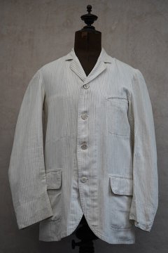 early 20th c. striped white sack coat