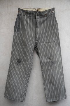 1930's striped cotton work trousers 