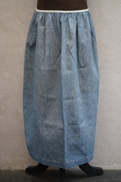 early 20th c. indigo linen apron 