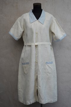 cir.1930's S/SL linen dress