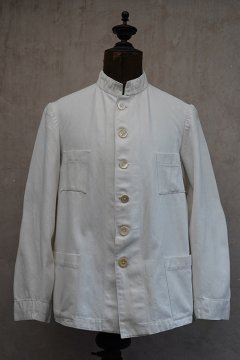 1920's-1930's whitre cotton stand collar colonial jacket