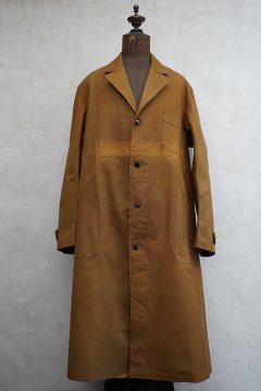 ~1940's brown linen cotton work coat dead stock