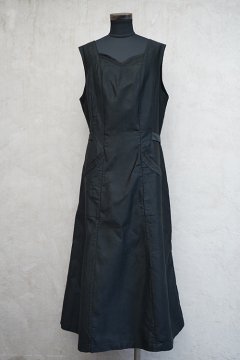 mid 20 th c. black N/SL work dress/apron dead stock