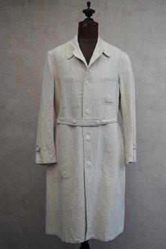 cir.1940's ecru linen cotton work coat