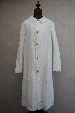 1930's ecru linen cotton work coat