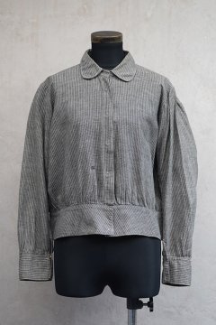 1920's-1930's gray striped blouse