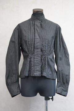 early 20th c. black striped blouse