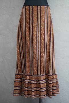 early 20th c. brown printed skirt