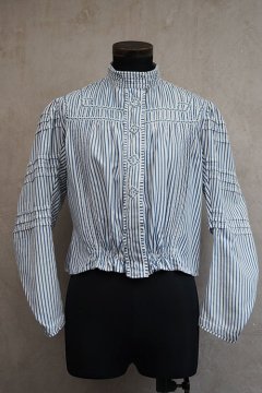 early 20th c. blue striped blouse