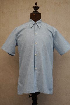 cir.1940's blue checked S/SL shirt NOS
