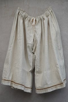 cir. early 20th c. Hungarian linen wide pants