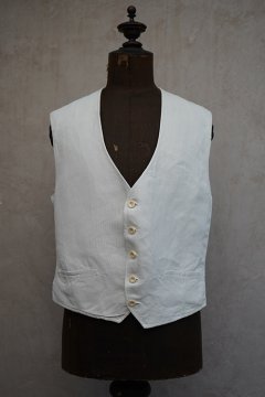 early 20th c. white linen gilet