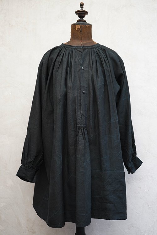 early 20th c. indigo linen smock 