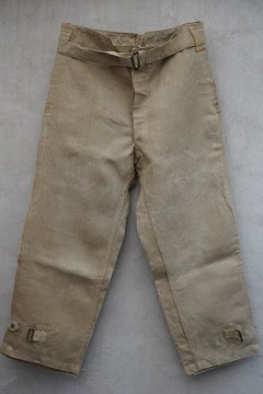 cir.1940's French military herringbone linen trousers