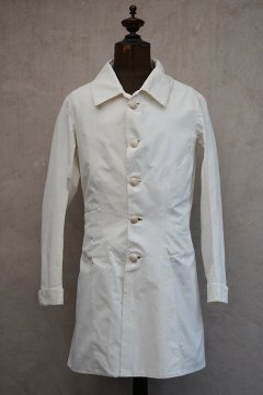 19th c. white cotton frock coat