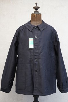 cir.1960's black moleskin work jacket dead stock