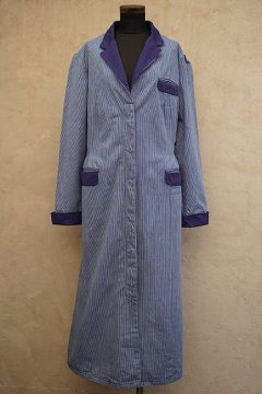 cir.1940's indigo striped work coat 