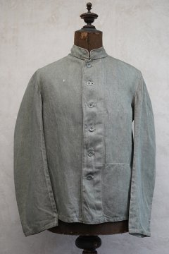 cir.1930's -1940's German military green HBT linen bourgeron jacket