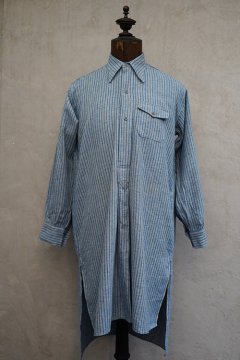 1930's-1940's indigo striped shirt 