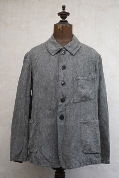 1930's salt&pepper HBT cotton work jacket 