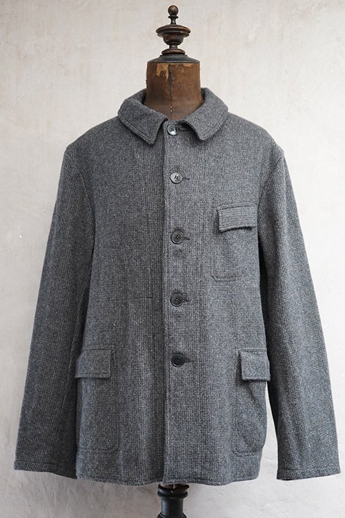mid 20th c. gray checked wool work jacket - フレンチ・ヴィンテージ