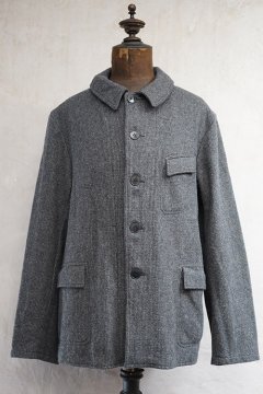 mid 20th c. gray checked wool work jacket