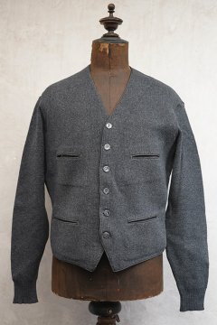 cir.1940's gray knitted cardi NOS