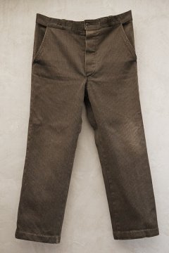 mid 20th c. S&P charcoal brown pique work trousers