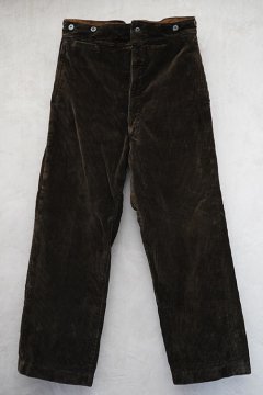 ~1940's brown corduroy work trousers 