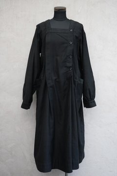 1930's black cotton work dress 
