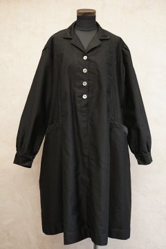 1930's-1940's black cotton work dress