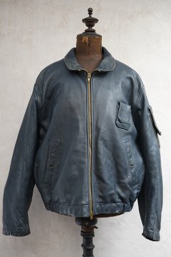 1980's French military leather flight jacket