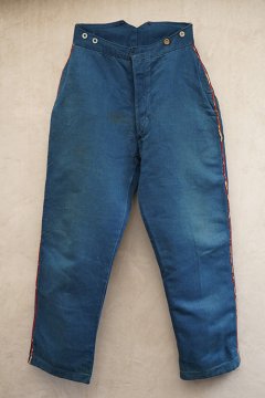 early 20th c. indigo HBT firefighter trousers