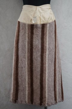 cir.1930's brown mohair skirt NOS