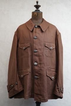 1940s 振り切り ブラウンシャンブレー フレンチ ハンティング