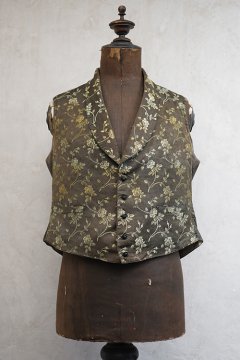 early 20th c. embroidered brown silk gilet