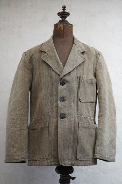 1940's brown s&p cotton lapeled work jacket