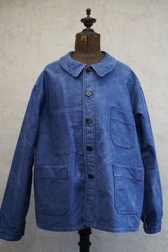 mid 20th c. blue moleskin work jacket 